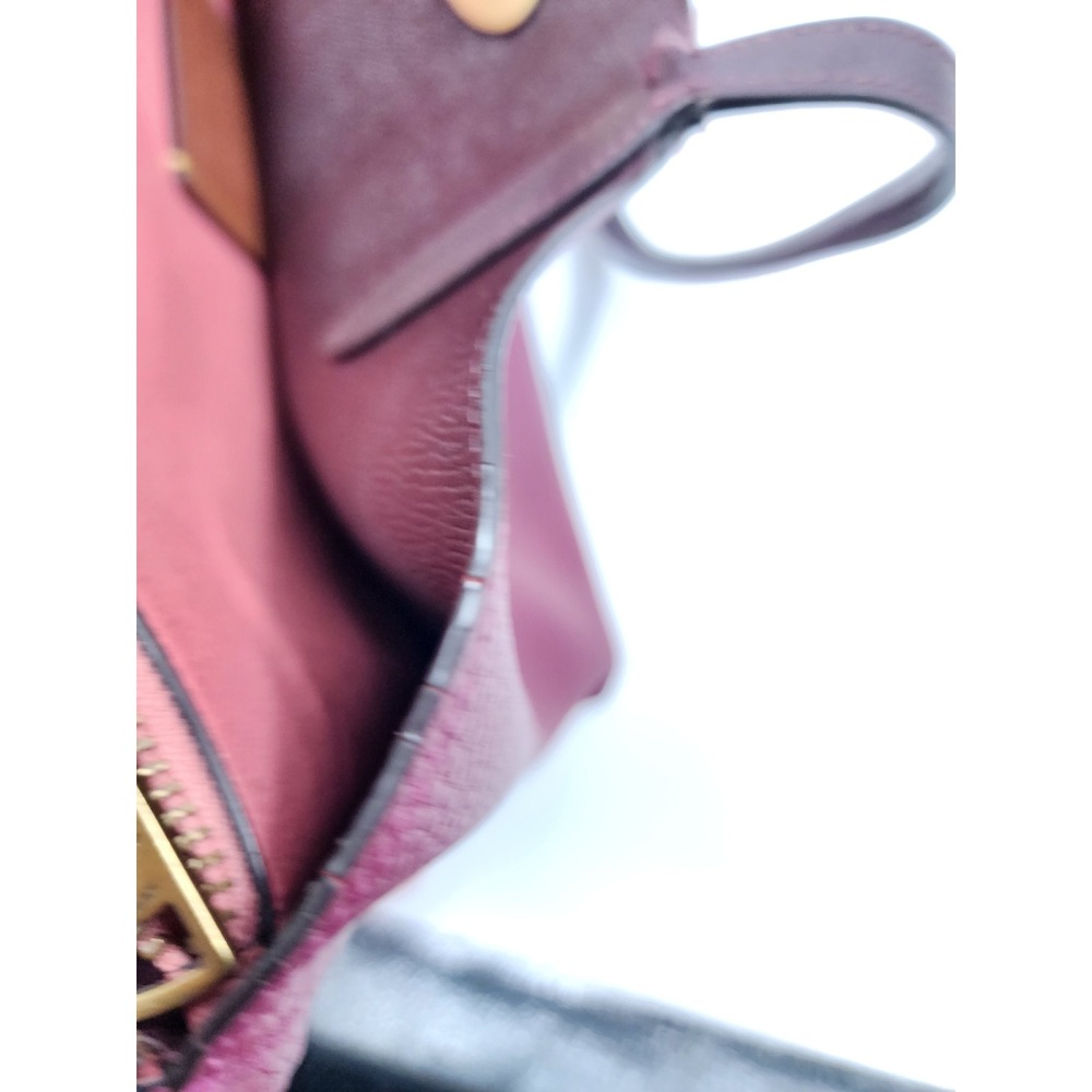 Coach Willow Tote Bag Berry Polished Pebble Leather Turnlock C0691 Womens - Picture 10 of 16